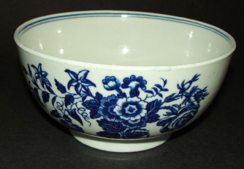 18th. Century Worcester Blue and White Bowl. Circa 1780