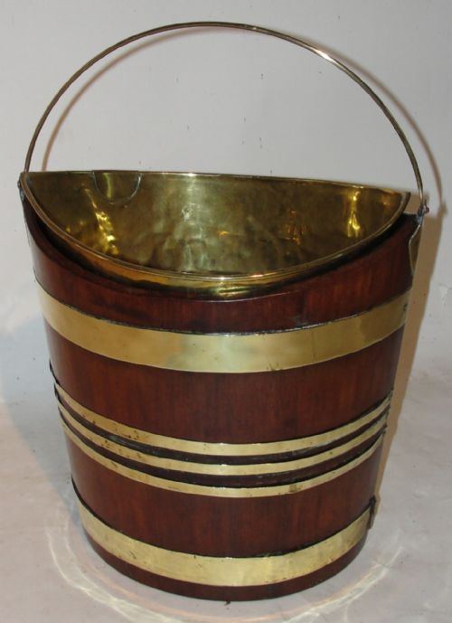 Georgian Mahogany Brass Bound Bucket. Circa 1780