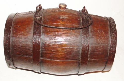 Georgian Oak Costrel Barrel. Circa 1825