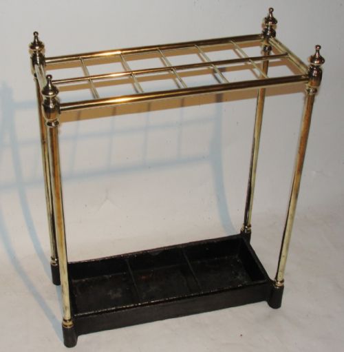 Victorian Brass and Cast Iron Stick Stand. Circa 1870