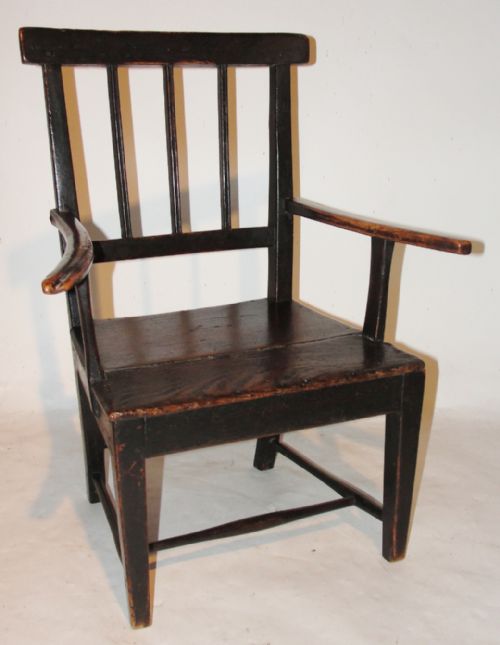 Georgian Elm Child's Armchair. Circa 1820