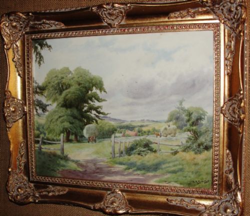Victorian Watercolour Rural Scene by H.h.parker. 1887