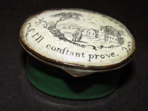 Georgian Bilston Enamel Patch Box. Circa 1780