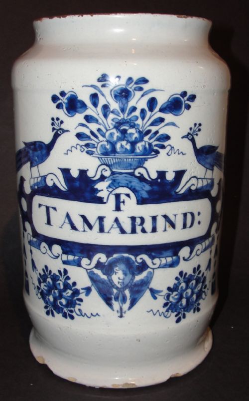 Unusually Large Dutch Delft Drug Jar. Circa 1760