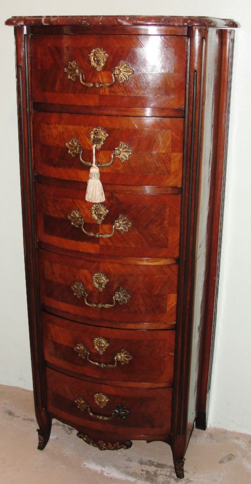 Dutch Kingwood & Rosewood Tall Chest. Circa 1850