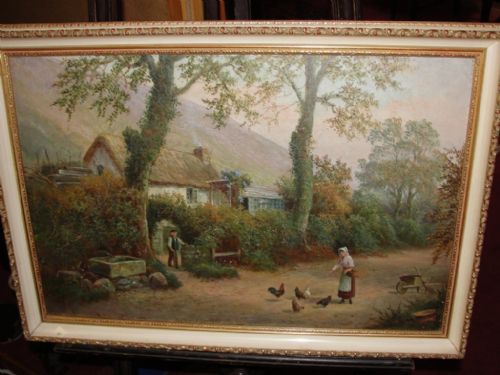 Victorian Oil Isle of Mann by A.dunnington. Circa 1890