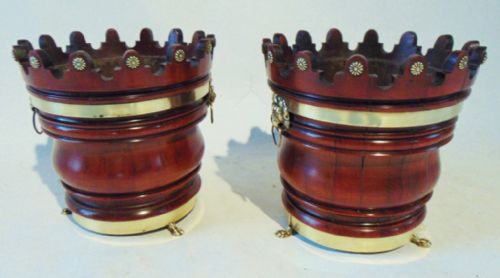 Pair Dutch Mahogany Planters. Circa 1845