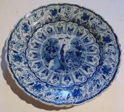 Mid 18th. Century Dutch Delft Charger. Circa 1760
