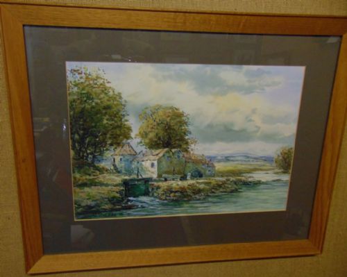 Watercolour Fife Mill Bu Hamilton Glass. Circa 1910
