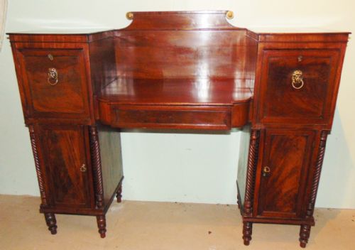 Small Regency Mahogany Pedestal Sideboard. Circa 1820