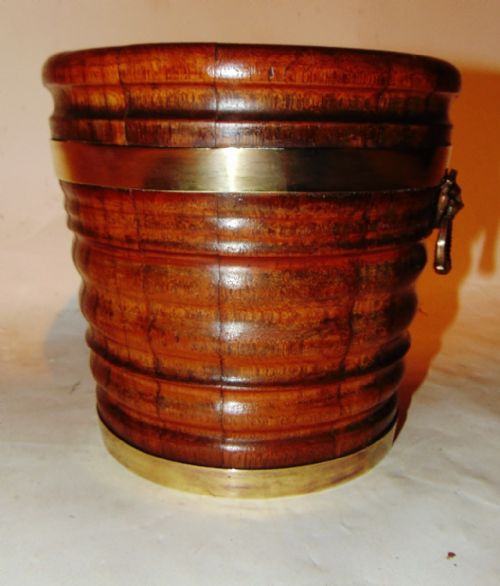 Dutch Turned Mahogany Jardiniere. Circa 1820