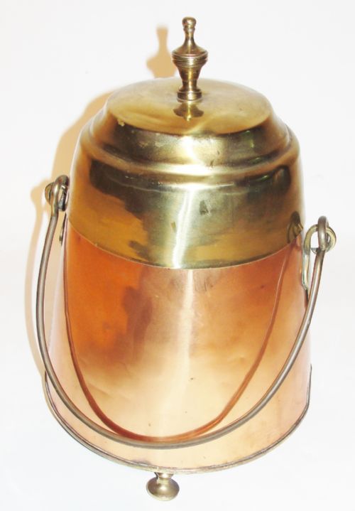 Georgian Dutch Copper and Brass Dough Pot. Circa 1830