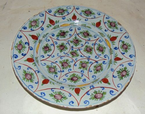 18th. Century Bristol Delft Plate. Circa 1770