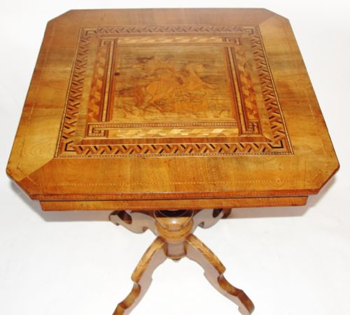 Itailian Inlaid Walnut Centre Table. Circa 1870