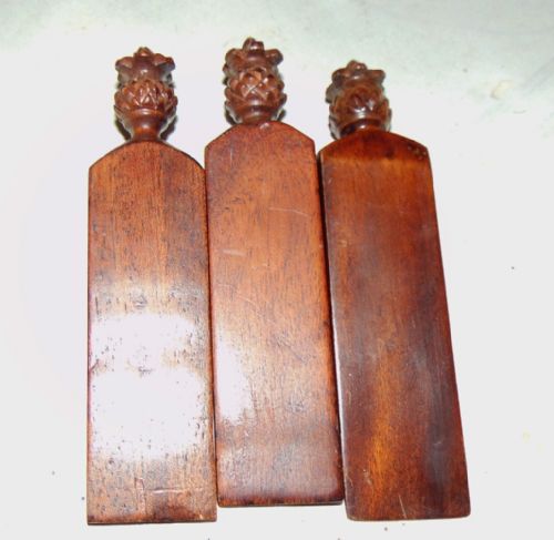 Three Georgian Mahogany Window Wedges. Circa 1820