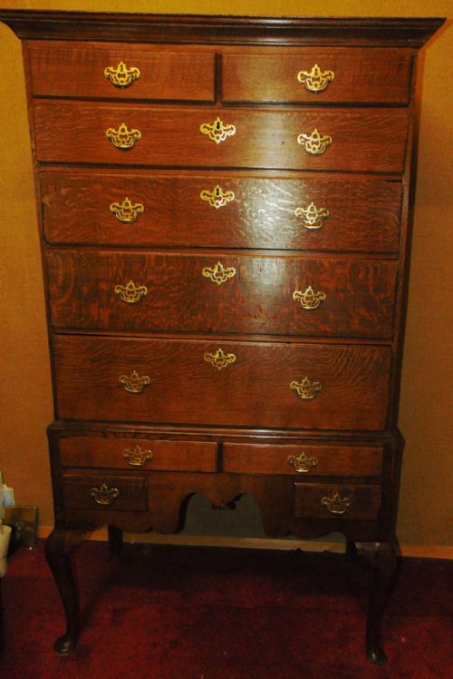 George II Oak Chest on Stand Circa 1740