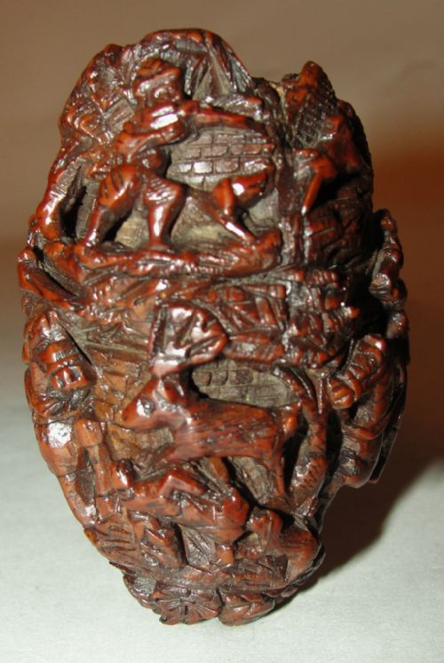 Georgian Carved Coquilla Nut Snuff Mull Circa 1760