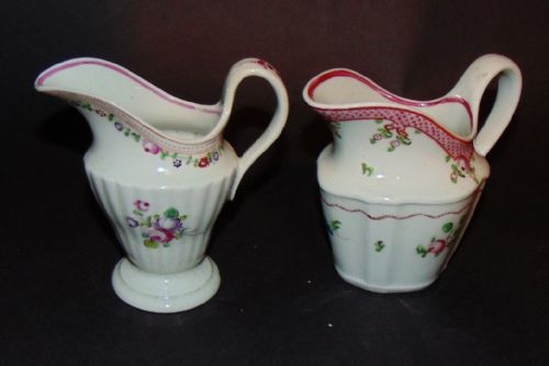 2 X 18th Century Newhall Cream Jugs. Circa 1785