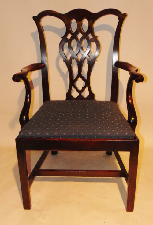 Georgian Mahogany Elbow Chair. Circa 1770