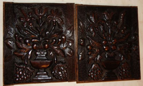 Pair Dutch Early 18th. Century Carved Panels. Circa 1720
