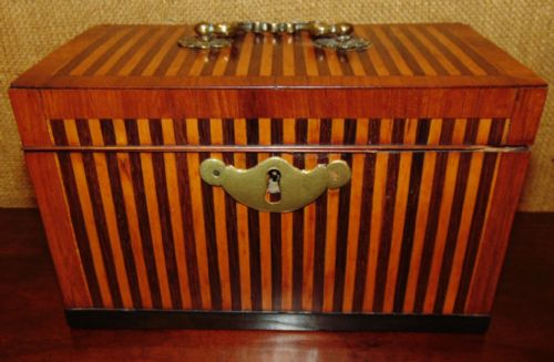 18th. Century Dutch 'Stripy' Tea Caddy. Circa 1760