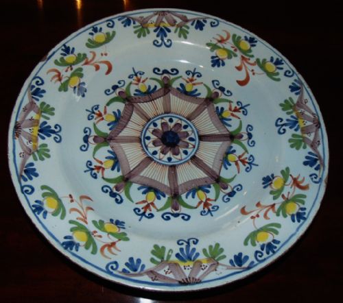Lambeth Delft Charger. Circa 1770