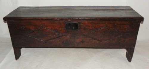 17th. Century Oak Sword Chest. Circa 1670