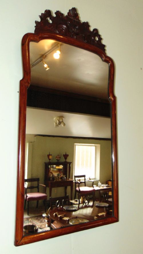 Queen Anne Walnut Framed Mirror. Circa 1720