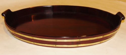 Georgian Mahogany Brass Bound Tray. Circa 1810
