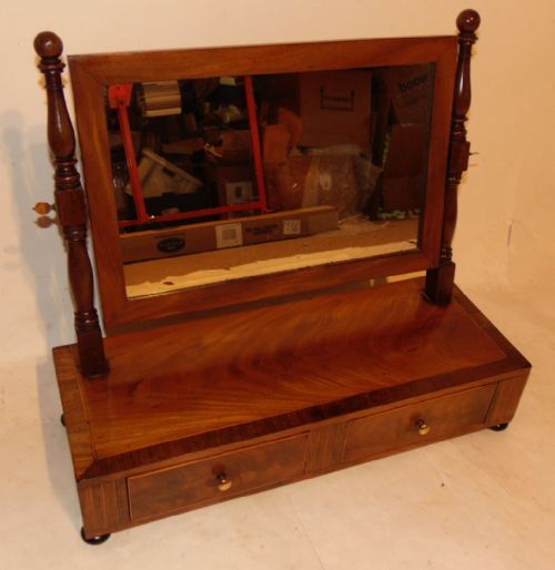 Georgian Mahogany Toilet Mirror. Circa 1820