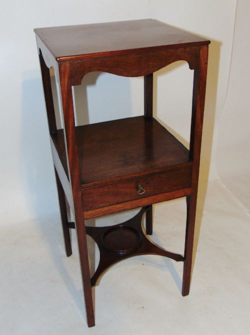 Georgian Mahogany Square Washstand. Circa 1800