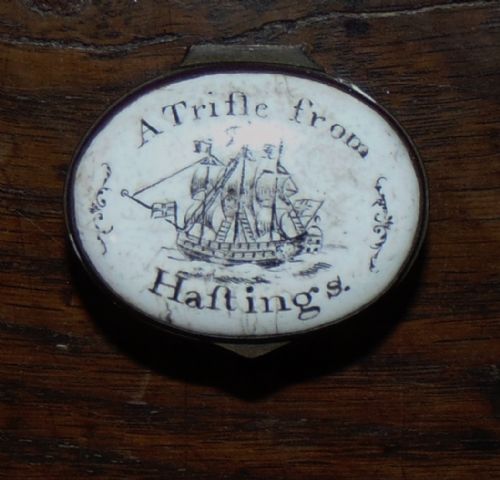 Georgian Battersea Enamel Patch Box. Circa 1775