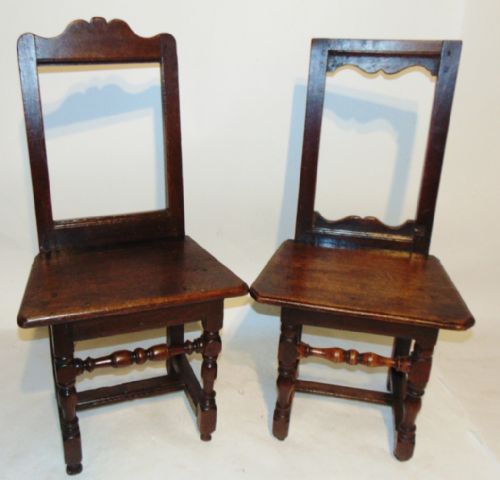 Two Similar Oak Lorraine Chairs. Circa 1730