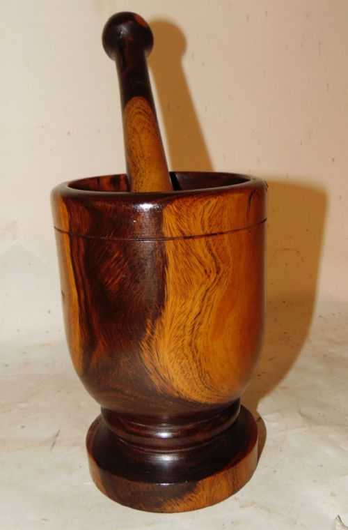 Victorian Lignum Pestle and Mortar Circa 1850