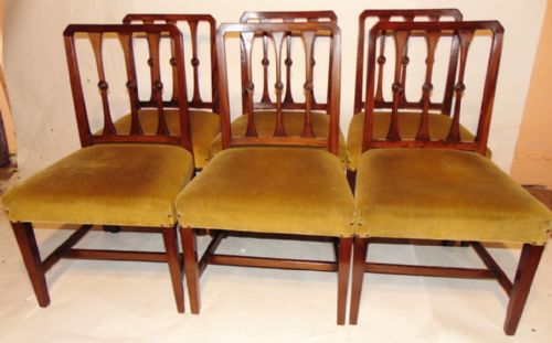 Set6 Georgian Mahogany Dining Chairs Circa 1800