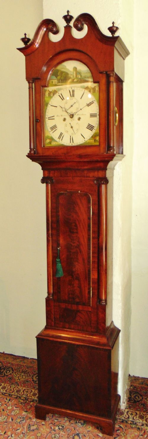 Scottish Georgian Mahogany Longcase Clock. Circa 1825