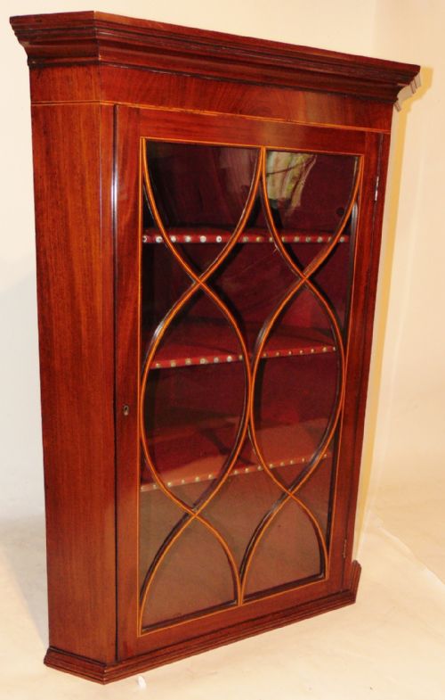 
Scottish Georgian Mahogany Hanging Corner Cabinet. Circa 1795