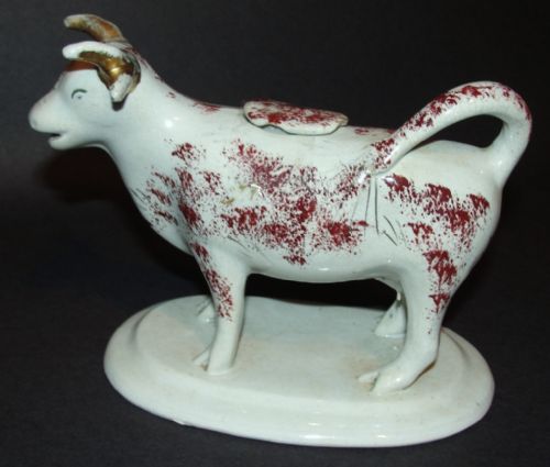 Victory Staffordshire Pottery Cow Creamer Circa 1860