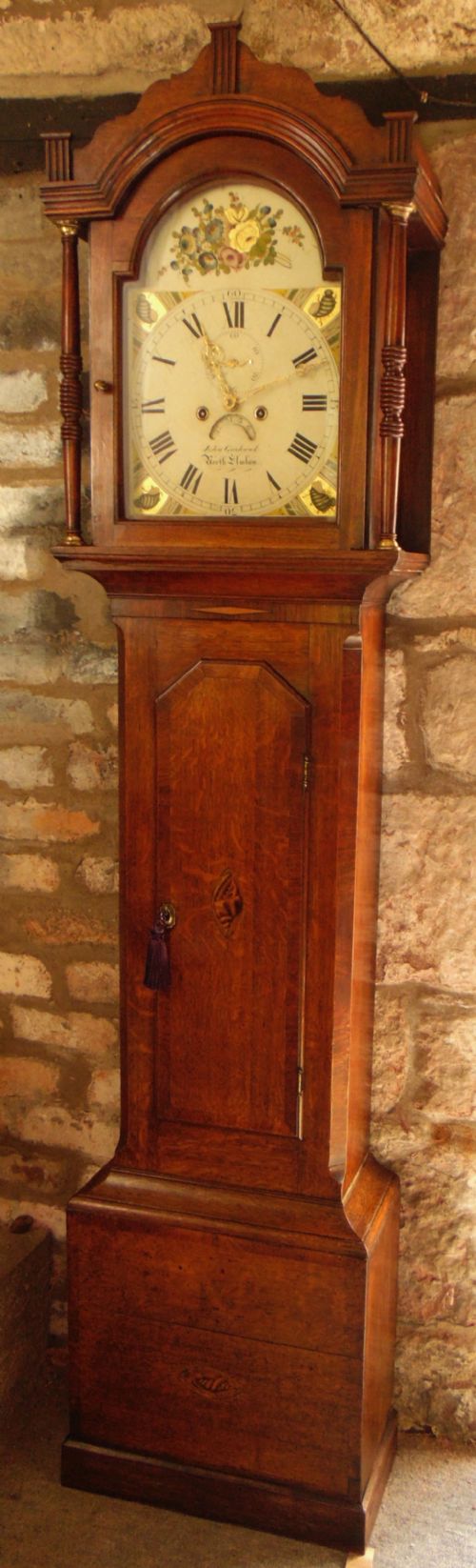 Georgian Oak Longcase Clock. Circa 1825