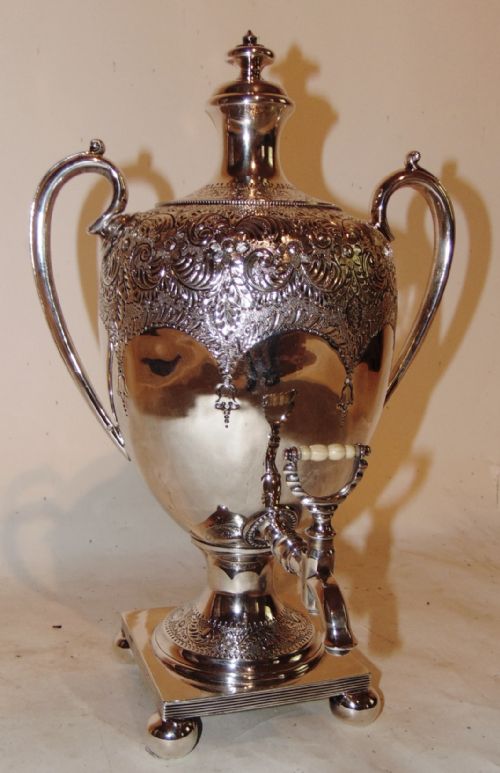Victorian Silver Plated Tea Urn. Circa 1870