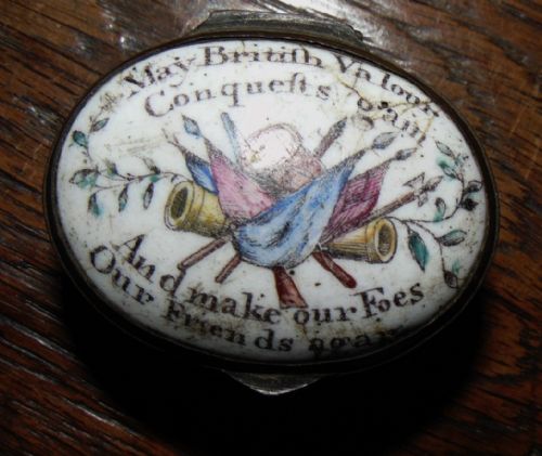 Georgian Battersea Enamel Patch Box. Circa 1775