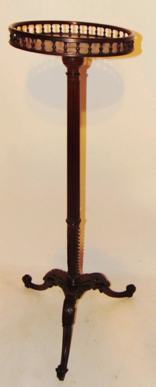 Chippendale Mahogany Tall Torchere. Circa 1765