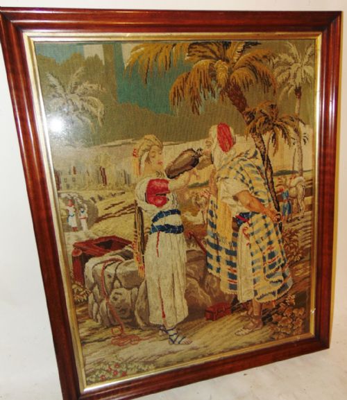 Victorian Tapestry Picture, Framed. Circa 1860