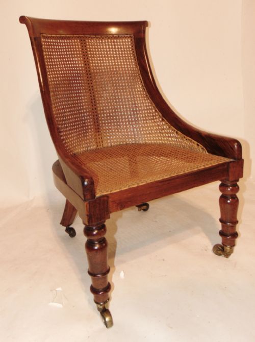 Regency Rosewood Bergere Chair. Circa 1830