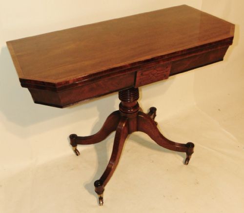 Regency Mahogany Card Table. Circa 1810