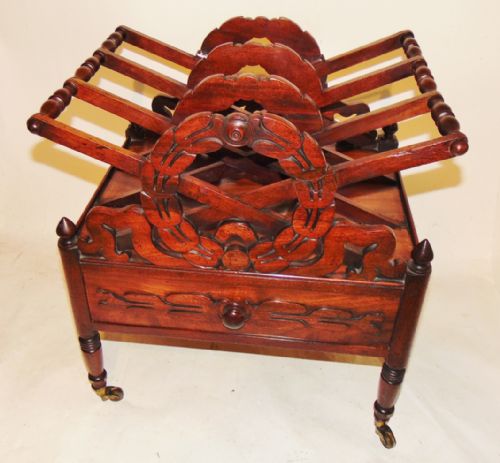Regency Mahogany Canterbury Circa 1830