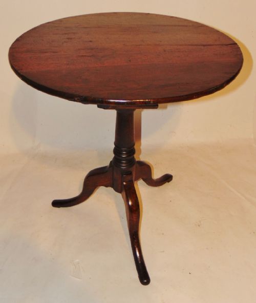 Georgian Oak Birdcage Tripod Table, Circa 1780