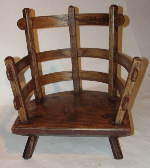 Welsh Elm Child's Chair. Circa 1770