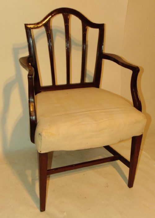 Georgian Mahogany Elbow Chair Circa 1770