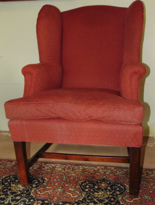 Georgian Mahogany Wing Chair. Circa 1780